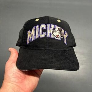 Vintage 90s Disney Mickey Mouse arch style wool blend SnapBack hat cap